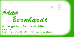adam bernhardt business card